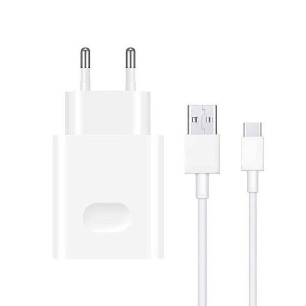 „Huawei“ SuperCharge sieninis įkroviklis (Max 22.5W) + Type-C USB laidas - baltas