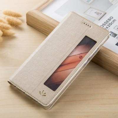 Huawei Mate 10 Pro „Vili“ S View Cover atverčiamas rudas dėklas su langeliu | Priedai.lt