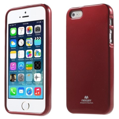 „Mercury“ Color kieto silikono (TPU) raudonas Apple iPhone SE (5, 5s) dėklas (dėkliukas) / Priedai.lt
