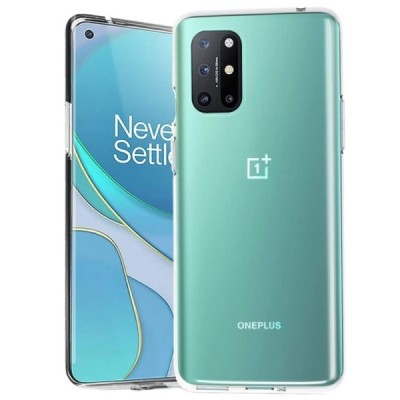 OnePlus 8T kieto silikono TPU skaidrus dėklas - nugarėlė | Priedai.lt