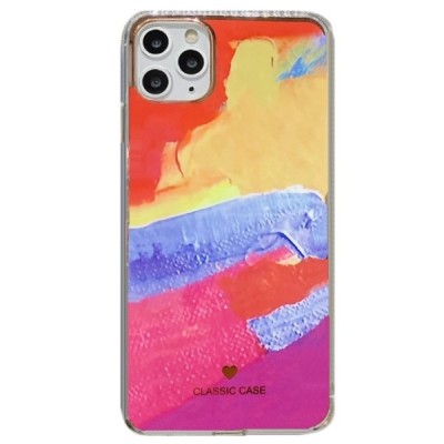 Apple iPhone 12 Pro Max „Painting“ silikoninis spalvotas permatomas dėklas su juodu rėmeliu | Priedai.lt
