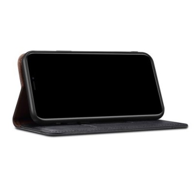 Deluxe atverčiamas juodas odinis OnePlus Nord N100 dėklas - knygutė | Priedai.lt