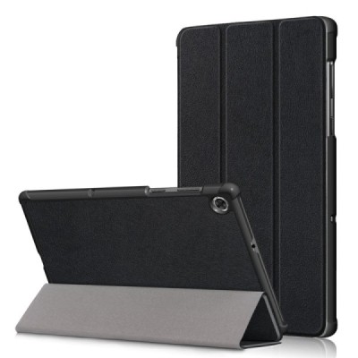 Lenovo Tab M10 10.1" HD Gen 2 (TB-X306F, X306X) atverčiamas juodas odinis dėklas (sulankstomas) | Priedai.lt