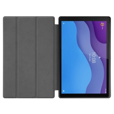 Lenovo Tab M10 10.1" HD Gen 2 (X306F, X306X) solidus atverčiamas juodas odinis dėklas - knygutė (sulankstomas) | Priedai.lt