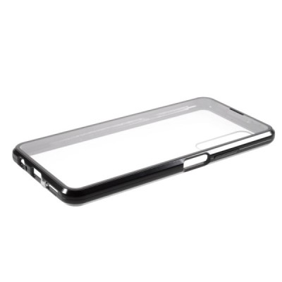 Huawei P smart 2021 Frame skaidrus (permatomas) magnetinis dvigubas plastikinis dėklas | Priedai.lt