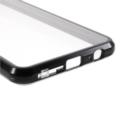 Huawei P smart 2021 Frame skaidrus (permatomas) magnetinis dvigubas plastikinis dėklas | Priedai.lt