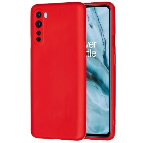 „Shell“ kieto silikono (TPU) dėklas - raudonas (OnePlus Nord)