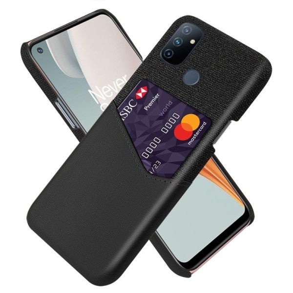 „KSQ“ Shell dėklas su kišenėle - juodas (OnePlus Nord N100)
