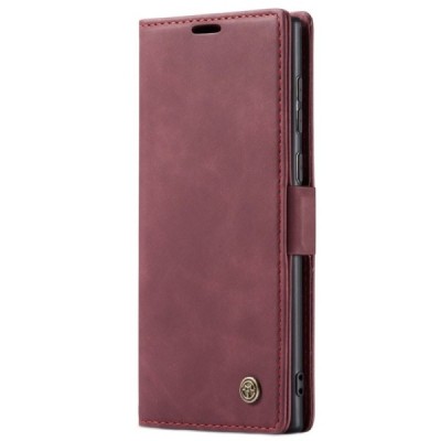 Samsung Galaxy Note 20 Ultra (N986F) CaseMe Retro solidus atverčiamas bordo odinis dėklas - knygutė | Priedai.lt