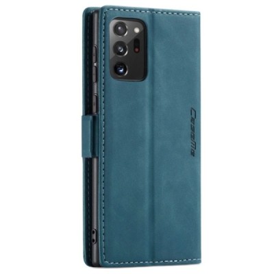 Samsung Galaxy Note 20 Ultra (N986F) CaseMe Retro solidus atverčiamas žalias odinis dėklas - knygutė | Priedai.lt