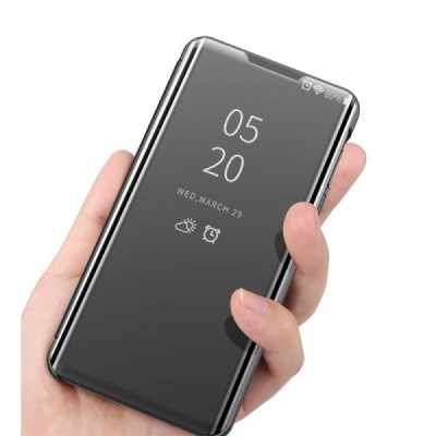 Huawei P smart 2021 plastikinis atverčiamas juodas dėklas | Priedai.lt