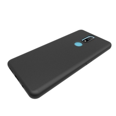 Nokia 2.4 juodas kieto silikono TPU ploniausias pasaulyje dėklas - nugarėlė | Priedai.lt