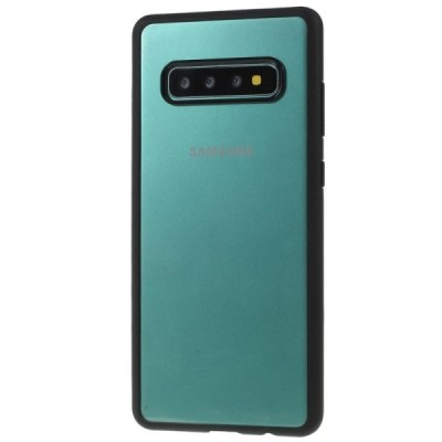 Samsung Galaxy S10 (G973) „IPAKY“ Royal silikoninis skaidrus permatomas dėklas su juodu rėmeliu | Priedai.lt