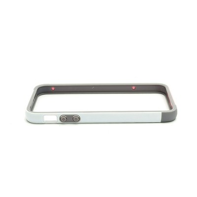 Baltos, rožinės ir pilkos spalvų „Walnutt“ Trio kieto silikono (TPU) Apple iPhone SE (5, 5s) dėklas (rėmelis) - kraštų apvadas, 