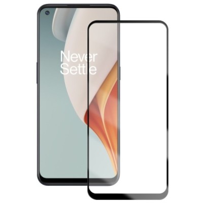 OnePlus Nord N10 5G „Mocolo“ 9H 3D Tempered Glass sustiprintos apsaugos juodas pilnai dengiantis apsauginis ekrano stiklas 0,33