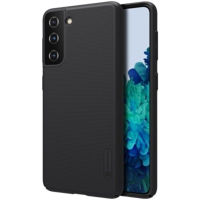 Samsung Galaxy S21 (G991B) Nillkin Frosted Shield juodas plastikinis dėklas, nugarėlė | Priedai.lt