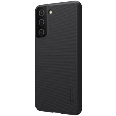 Samsung Galaxy S21 (G991B) Nillkin Frosted Shield juodas plastikinis dėklas, nugarėlė | Priedai.lt