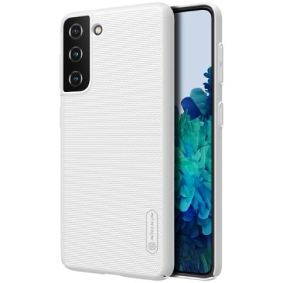 Samsung Galaxy S21 (G991B) Nillkin Frosted Shield baltas plastikinis dėklas, nugarėlė | Priedai.lt
