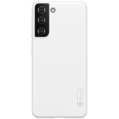 Samsung Galaxy S21 (G991B) Nillkin Frosted Shield baltas plastikinis dėklas, nugarėlė | Priedai.lt