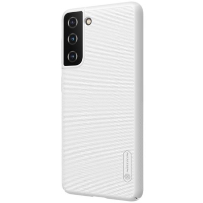 Samsung Galaxy S21 (G991B) Nillkin Frosted Shield baltas plastikinis dėklas, nugarėlė | Priedai.lt