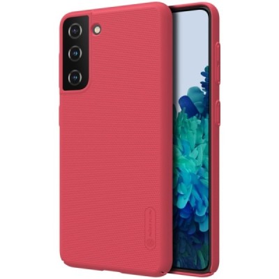 Samsung Galaxy S21 (G991B) Nillkin Frosted Shield raudonas plastikinis dėklas, nugarėlė | Priedai.lt