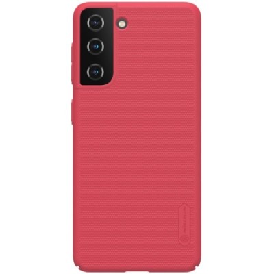 Samsung Galaxy S21 (G991B) Nillkin Frosted Shield raudonas plastikinis dėklas, nugarėlė | Priedai.lt