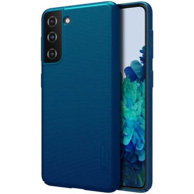 Samsung Galaxy S21 (G991B) Nillkin Frosted Shield mėlynas plastikinis dėklas, nugarėlė | Priedai.lt
