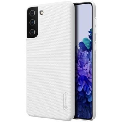 Samsung Galaxy S21+ (G996B) Nillkin Frosted Shield baltas plastikinis dėklas, nugarėlė | Priedai.lt
