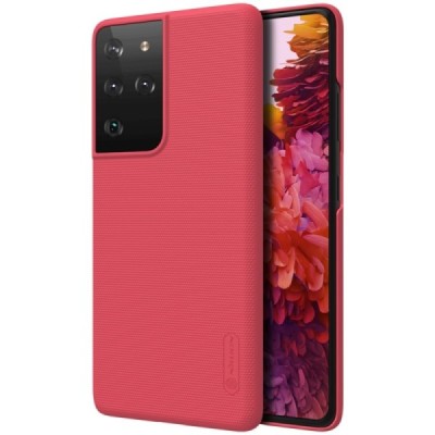 Samsung Galaxy S21 Ultra (G998B) Nillkin Frosted Shield raudonas plastikinis dėklas, nugarėlė | Priedai.lt