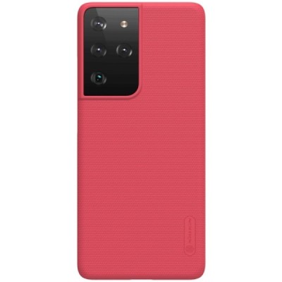 Samsung Galaxy S21 Ultra (G998B) Nillkin Frosted Shield raudonas plastikinis dėklas, nugarėlė | Priedai.lt