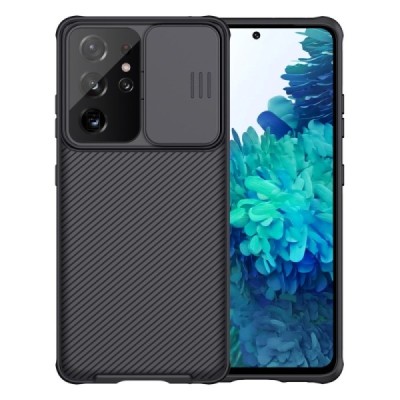 Samsung Galaxy S21 Ultra (G998B) Nillkin CamShield juodas dėklas, nugarėlė su kameros apsauga | Priedai.lt