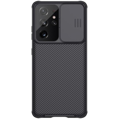 Samsung Galaxy S21 Ultra (G998B) Nillkin CamShield juodas dėklas, nugarėlė su kameros apsauga | Priedai.lt