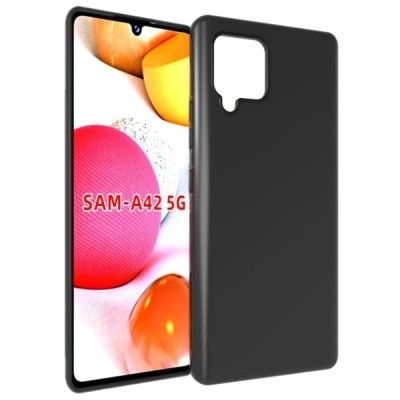 Samsung Galaxy A42 5G kieto silikono TPU juodas dėklas - nugarėlė | Priedai.lt
