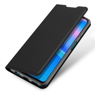 „Dux Ducis“ Skin serijos Huawei P smart 2021 juodas odinis atverčiamas dėklas | Priedai.lt