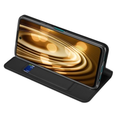 „Dux Ducis“ Skin serijos Huawei P smart 2021 juodas odinis atverčiamas dėklas | Priedai.lt