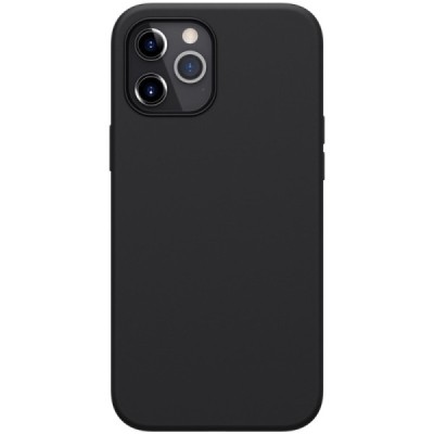 Apple iPhone 12 Pro Max "Nillkin" Flex Liquid Silicone juodas dėklas - nugarėlė | Priedai.lt