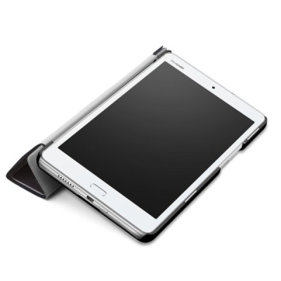 Huawei MediaPad M3 Lite 8.0 atverčiamas juodos spalvos odinis dėklas - knygutė | Priedai.lt