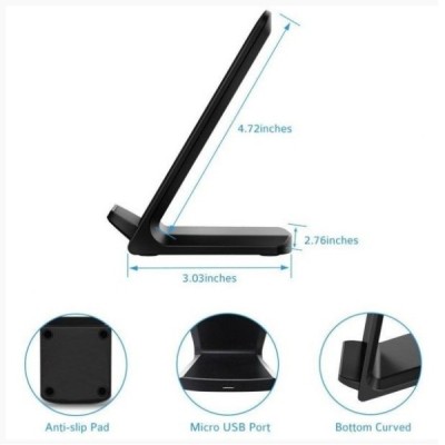 „Quick Charge“ Wireless juodas belaidis įkroviklis (Qi standartas) | Priedai.lt