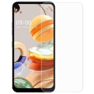 LG K61 „Calans“ 9H Tempered Glass sustiprintos apsaugos skaidrus pilnai dengiantis apsauginis ekrano stiklas 0,26 mm | Priedai.l