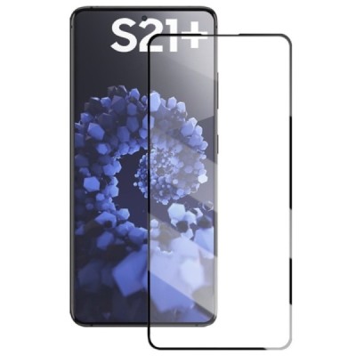 Samsung Galaxy S21+ (G996B) „Mocolo“ 9H Tempered Glass sustiprintos apsaugos juodas pilnai dengiantis apsauginis ekrano stiklas