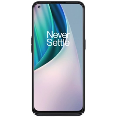 OnePlus Nord N10 5G Nillkin Frosted Shield juodas plastikinis dėklas, nugarėlė | Priedai.lt