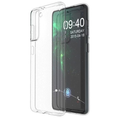 Samsung Galaxy S21 (G991B) skaidrus kieto silikono TPU ploniausias pasaulyje dėklas - nugarėlė | Priedai.lt