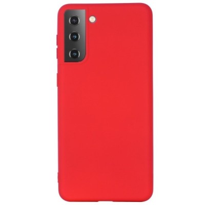 Samsung Galaxy S21 (G991B) Shell kieto silikono TPU raudonas dėklas - nugarėlė | Priedai.lt