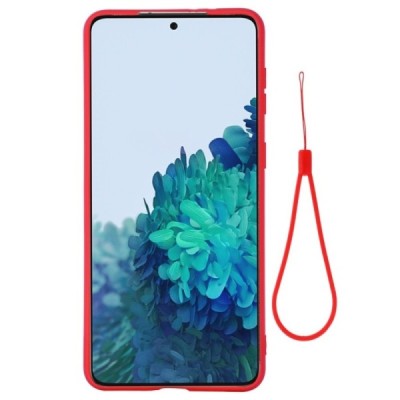 Samsung Galaxy S21 (G991B) Shell kieto silikono TPU raudonas dėklas - nugarėlė | Priedai.lt