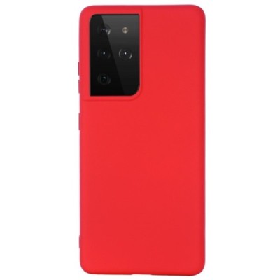 Samsung Galaxy S21 Ultra (G998B) Shell kieto silikono TPU raudonas dėklas - nugarėlė | Priedai.lt