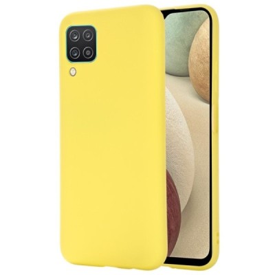 Samsung Galaxy A12 (A125F) Shell kieto silikono TPU geltonas dėklas - nugarėlė | Priedai.lt