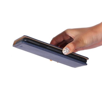 Solidus Samsung Galaxy S21 Ultra (G998B) mėlynas odinis atverčiamas dėklas | Priedai.lt