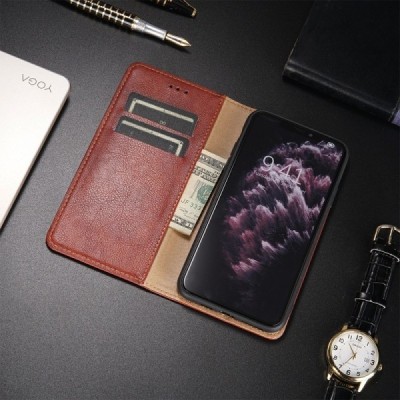 Solidus Samsung Galaxy S21 Ultra (G998B) rudas odinis atverčiamas dėklas | Priedai.lt