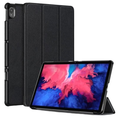 Lenovo Tab P11 11" (J606F) atverčiamas juodas odinis dėklas (sulankstomas) | Priedai.lt