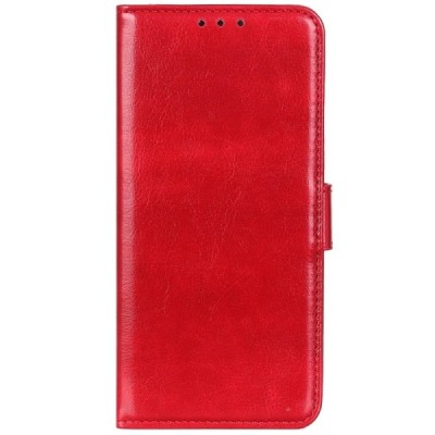 OnePlus Nord N10 5G atverčiamas raudonas odinis dėklas - piniginė | Priedai.lt